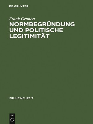 cover image of Normbegründung und politische Legitimität